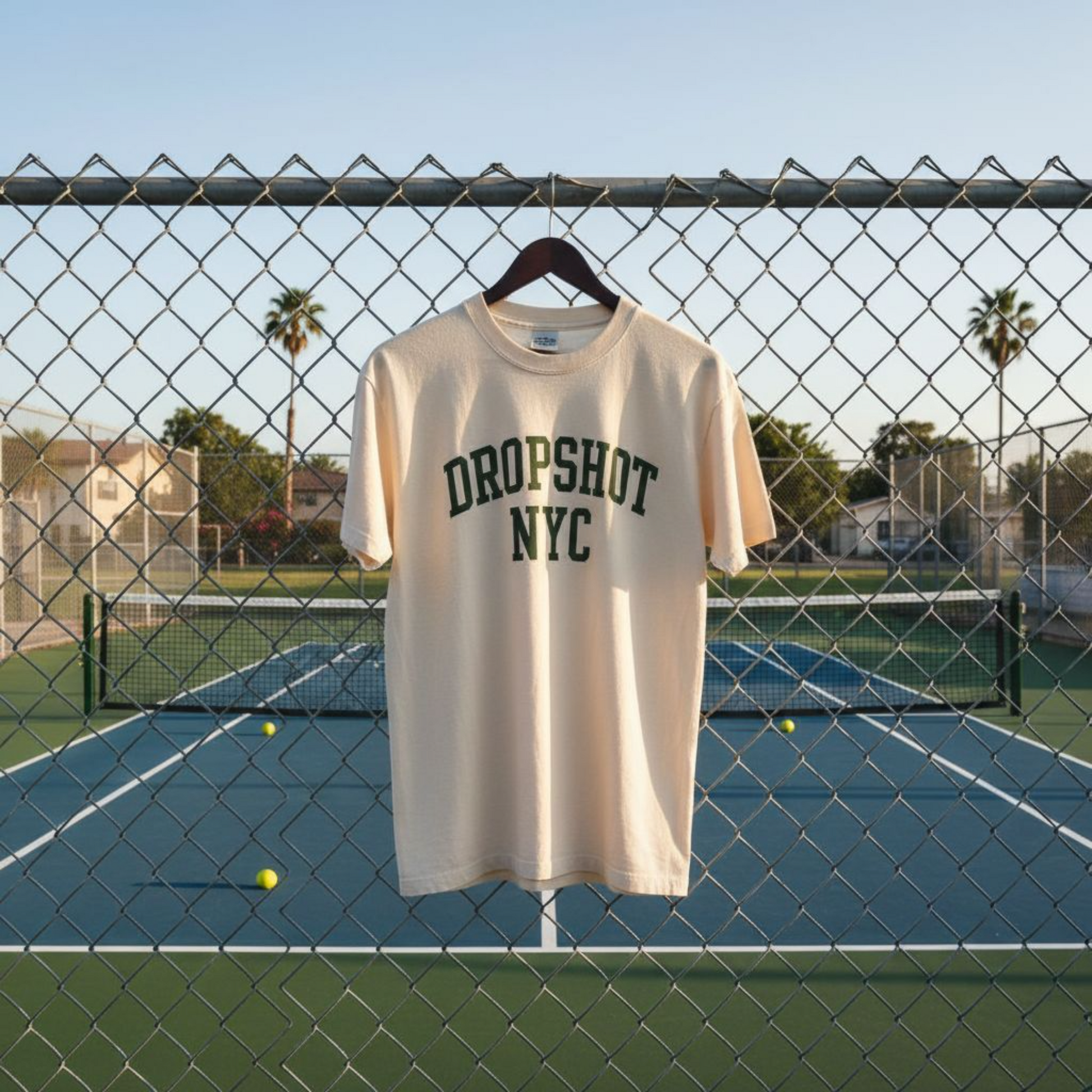DROPSHOT VARSITY WHITE BOX TEE | DROPSHOT
