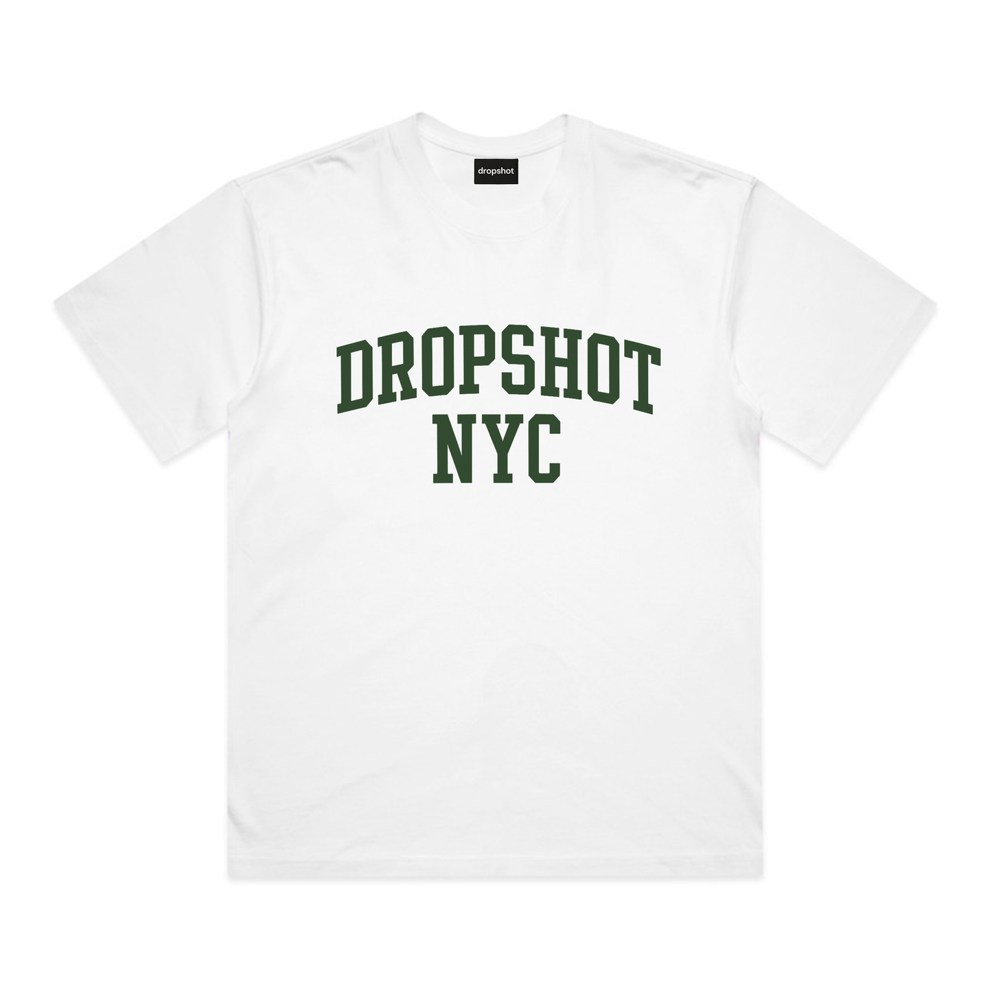DROPSHOT VARSITY WHITE BOX TEE | DROPSHOT